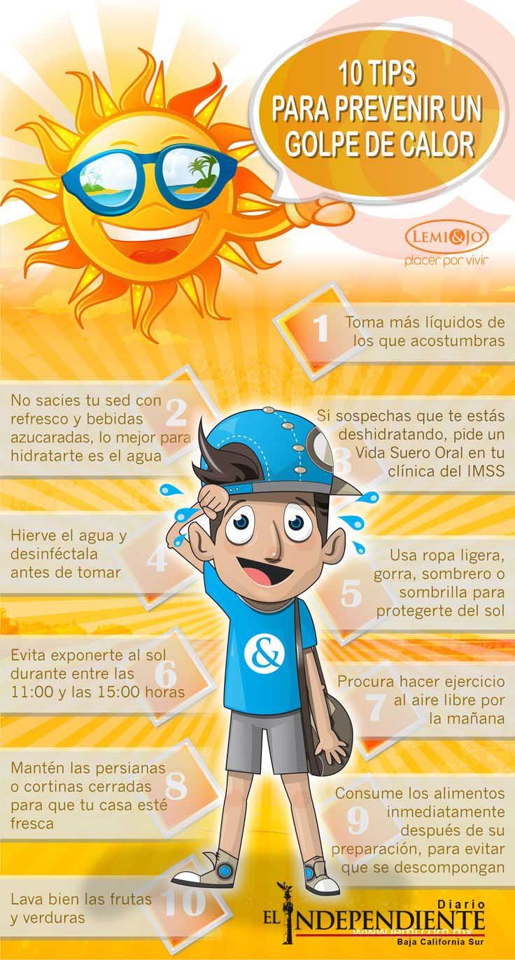 10 tips para prevenir un golpe de calor