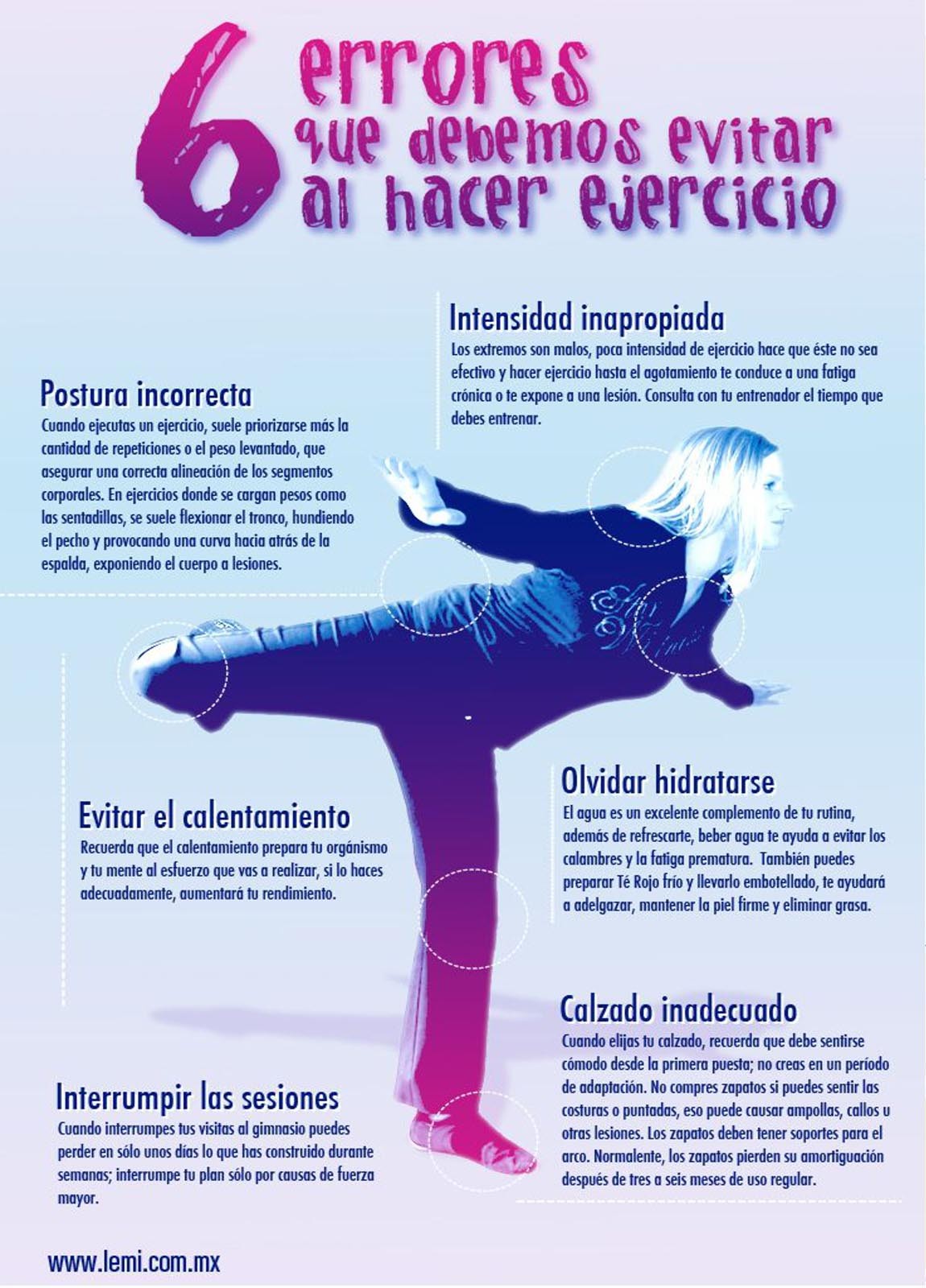 6 ERRORES QUE DEBEMOS EVITAR AL HACER EJERCICIO