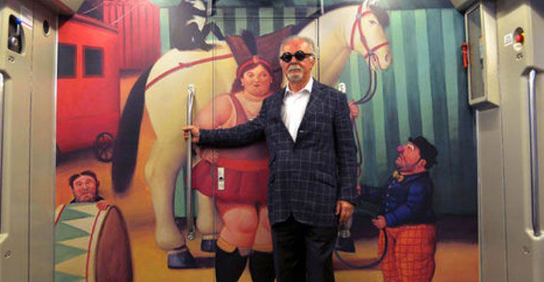 Botero y su arte viajan en Metro