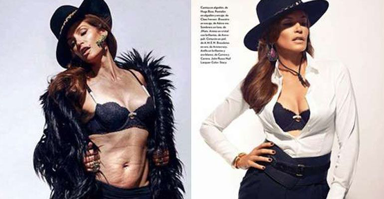 Cindy Crawford sin Photoshop en ropa interior a los 47 años: Impactante