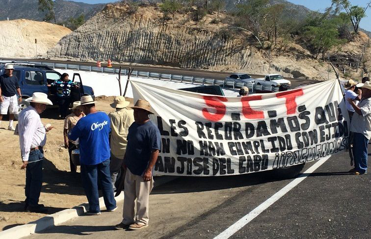 Piden ejidatarios a SCT cumplir con el pago de tierras utilizadas para la construcción del libramiento carretero SJC-CSL