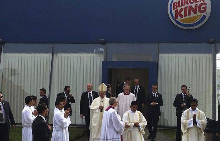 Burger King al rescate del Papa