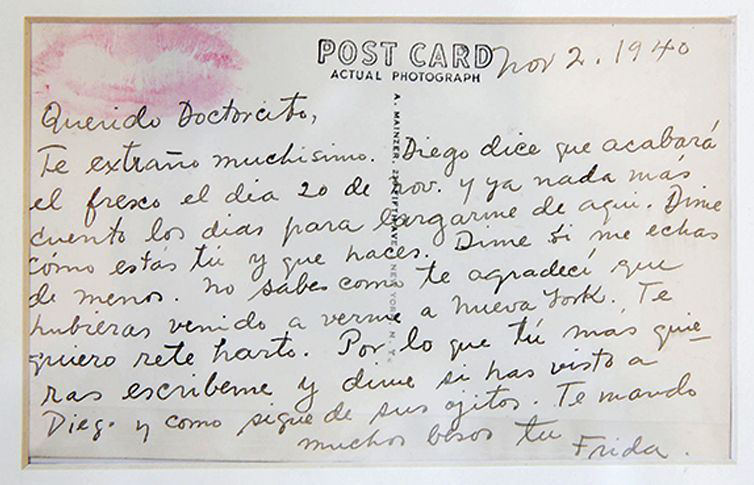 Exponen cartas e imágenes de Frida Kahlo