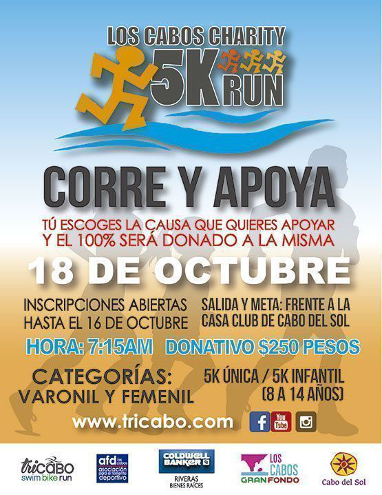 Invitan a participar en la Carrera 5K “Los Cabos Charity Run” 2015