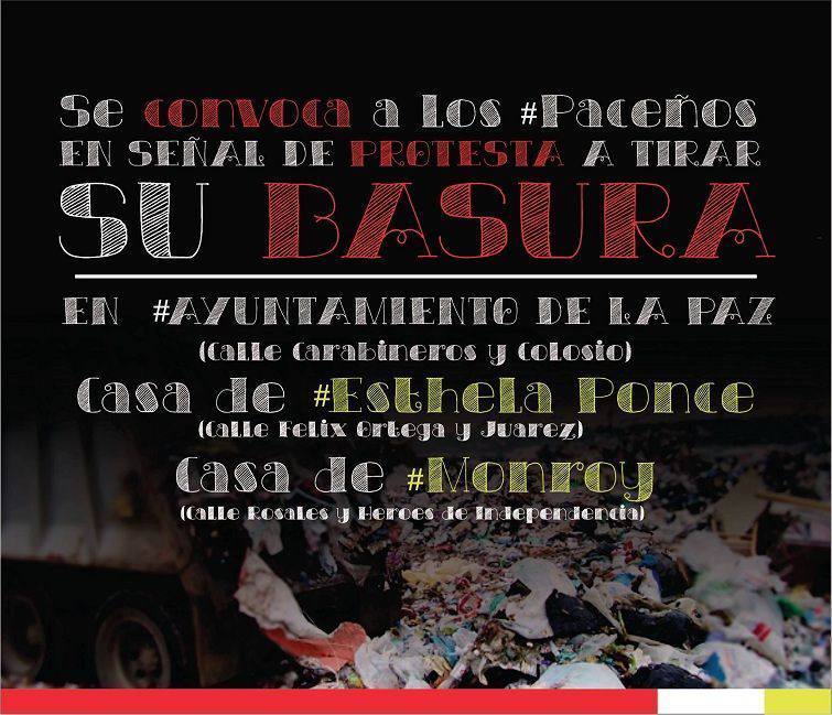 Convocan a paceños a dejar su basura en la casa de Esthela Ponce, Nacho Monroy y el Ayuntamiento