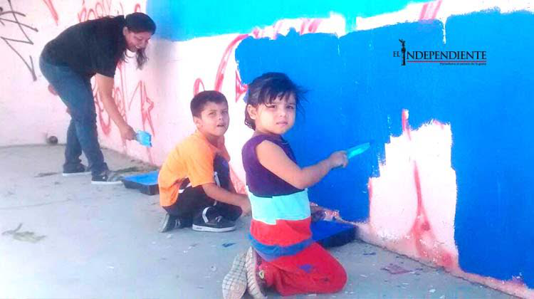 Vecinos de las colonias se suman a trabajos de Imagen Urbana en la rehabilitación de parques