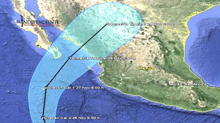 “Sandra” elevó su fuerza y se convirtió Huracán categoría I