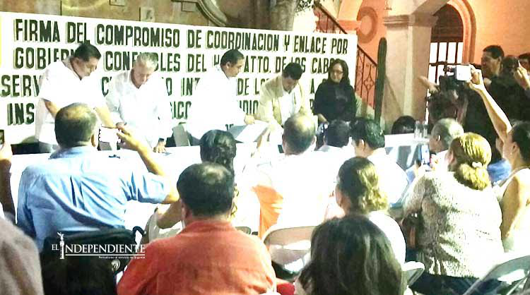 Firman documento Compromiso de Coordinación y Enlace con Gobiernos Confiables