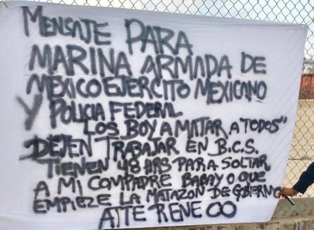 Reaparecen narco mantas; Piden que suelten al "Babay"