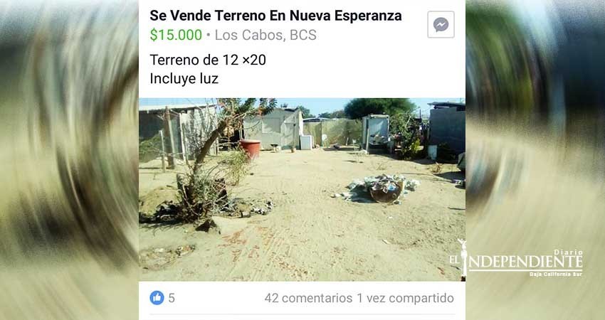 “Paracaidistas” ofrecen terrenos hasta en 15 mil pesos en zonas de riesgo de Los Cabos