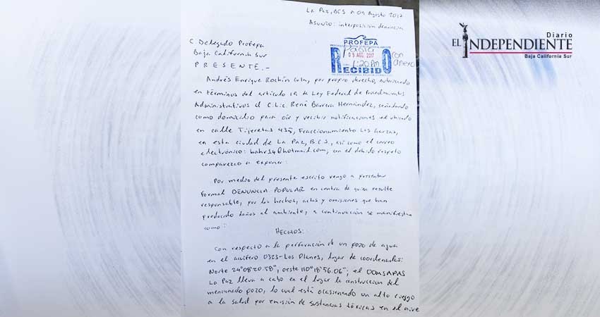 Denuncian ante Profepa construcción de pozo de agua en San Juan de los Planes