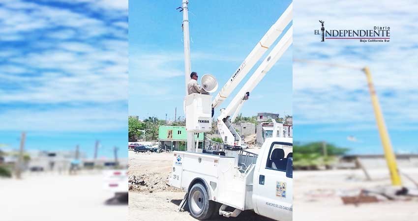 Programa de alumbrado público avanza en Vista Hermosa, Azteca y Tierra y Libertad