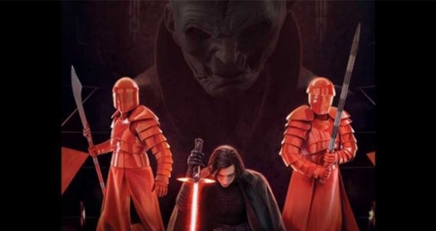 Kylo Ren se arrodilla ante Snoke en póster de 'Los últimos Jedi'