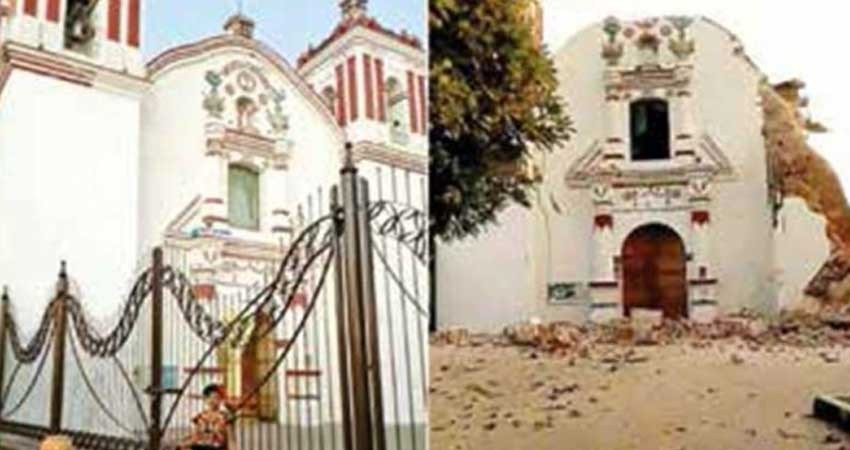 Sismo fisura patrimonio en Oaxaca