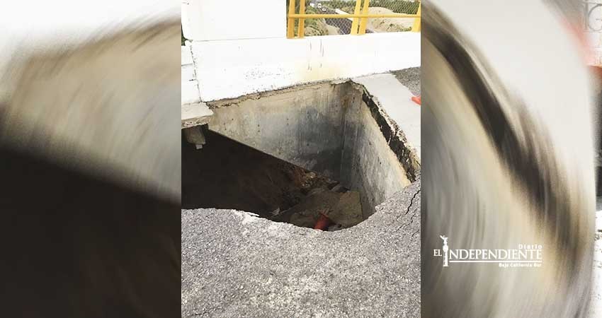 Socavón en puente a San Felipe sin atenderse