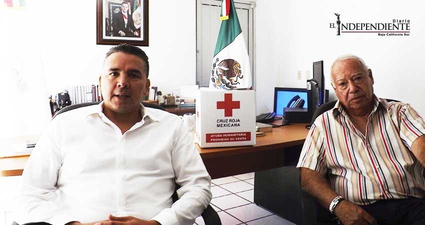 Cruz Roja y Segob instalan centro de acopio para damnificados de sismo