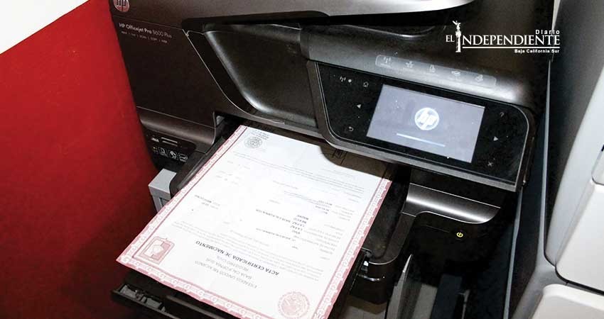 Ya se puede imprimir el acta de nacimiento de BCS desde cualquier computadora