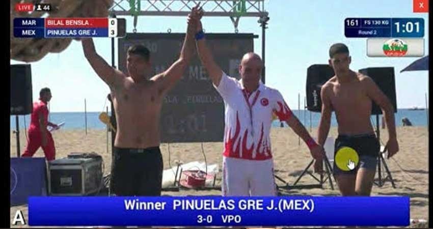 En cuarto lugar terminó el luchador Jesús Piñuelas