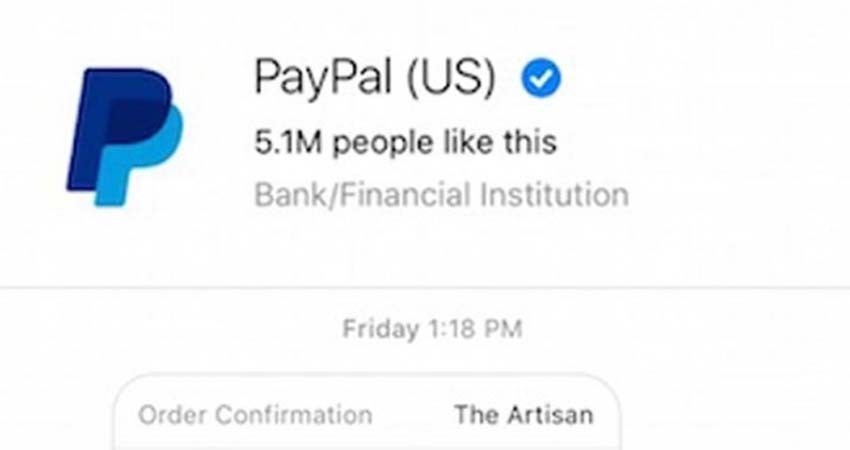 Messenger permite usar PayPal para hacer transferencias