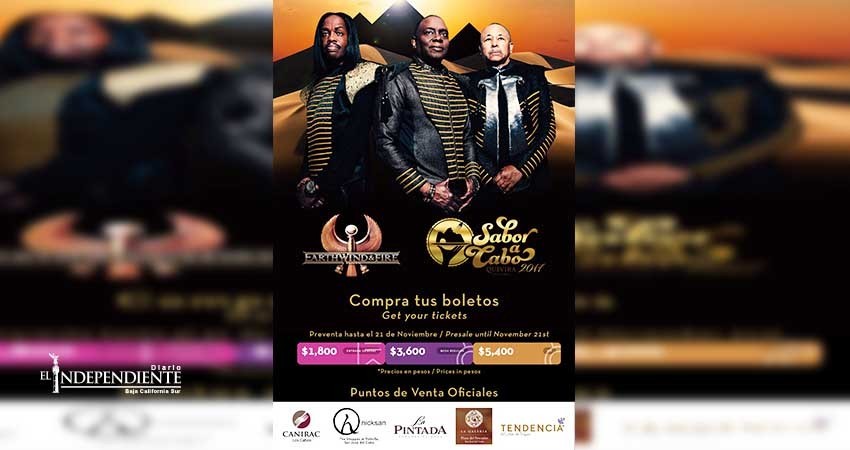 Comienza preventa para ver a Earth Wind and Fire en Sabor a Cabo