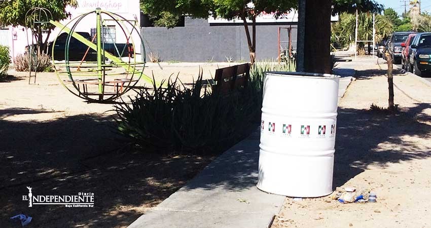 Promoción partidista es disfrazada con limpieza de parques