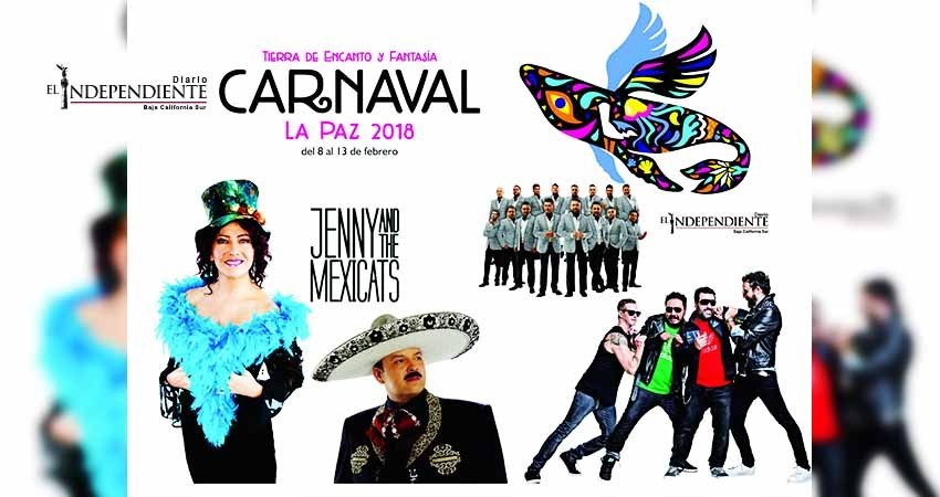 Presentan cartelera del Carnaval La Paz 2018