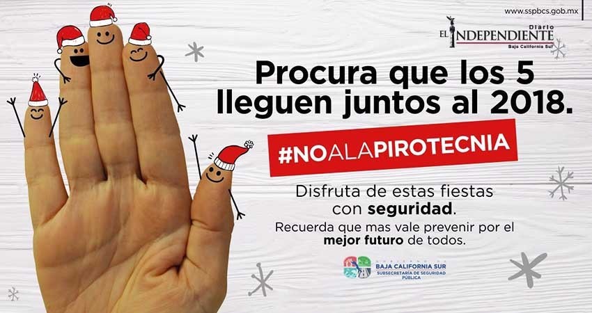 Exhorta SSPE a no usar pirotecnia durante fiestas decembrinas