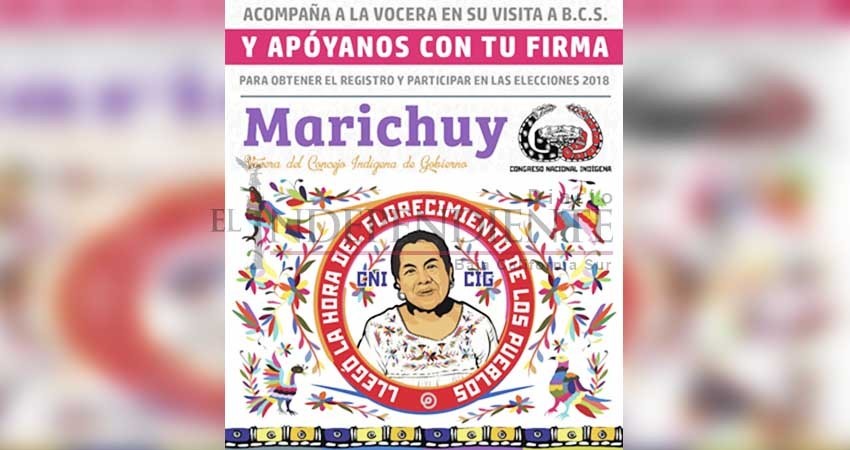 La aspirante independiente “Marichuy” visitará BCS el próximo martes