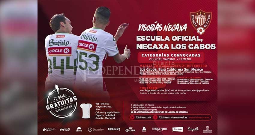 Invitan a niños a la escuela de “Futbol Club Necaxa de Los Cabos”