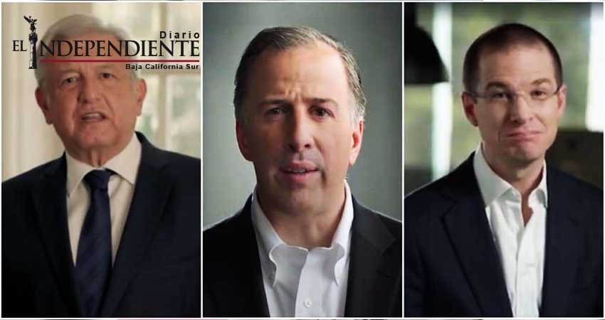 Por iniciar campañas; AMLO: no les voy fallar; Anaya: expulsé al PRI; Meade: no tengo manchas