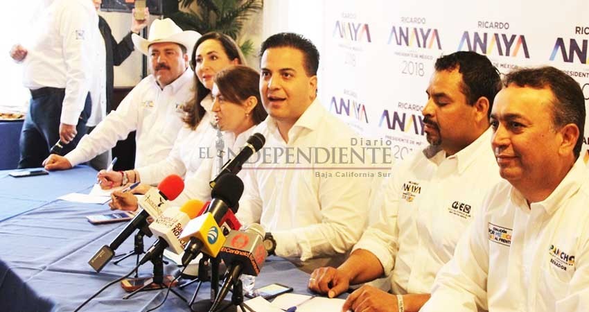 Ricardo Anaya gobernará como Carlos Mendoza lo hace en BCS: Zepeda Vidales