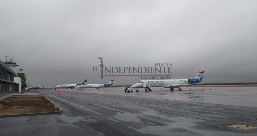 Suspenden vuelos en Aeropuerto de La Paz por tormenta Bud