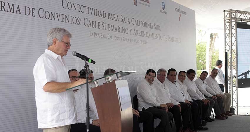 Firman convenio para instalación de cable submarino y arrendamiento de inmuebles en BCS
