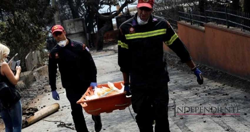 Van 74 muertos por incendios en Grecia