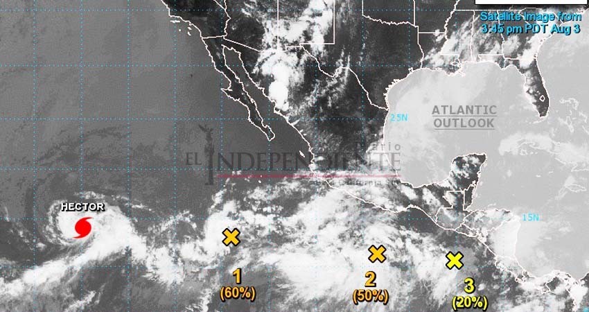 Esperan expertos formación de dos huracanes en el Pacífico durante próximos días 