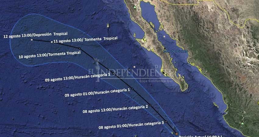 Por trayectoria de “John”, instalan hoy el consejo de Protección Civil en Los Cabos