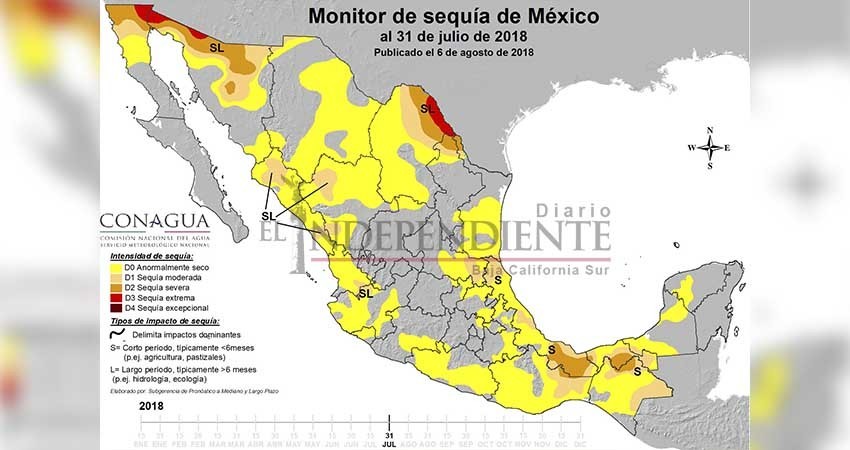 Lluvias combaten la sequía en Baja California Sur