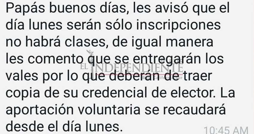 Denuncia Asociación de Padres de Familia casos de cobro de cuotas escolares condicionadas en Los Cabos