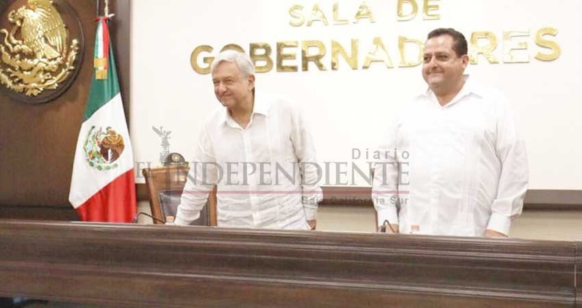 Anunció AMLO inversión federal en reunión cerrada con el Gobernador Mendoza