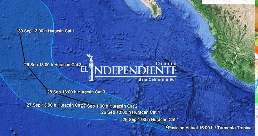Se forma la Tormenta Tropical “Rosa” frente a las costas de Colima; no afectaría a BCS
