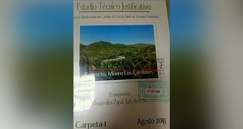 Detectó Semarnat “inconsistencias” en trámite para mina Los Cardones