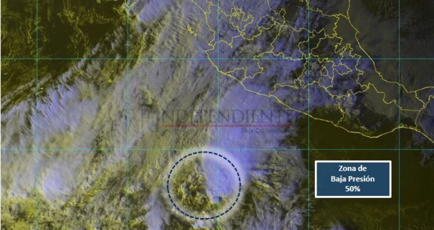 Se forma zona de baja presión en el Pacífico con 50% de potencial ciclónico