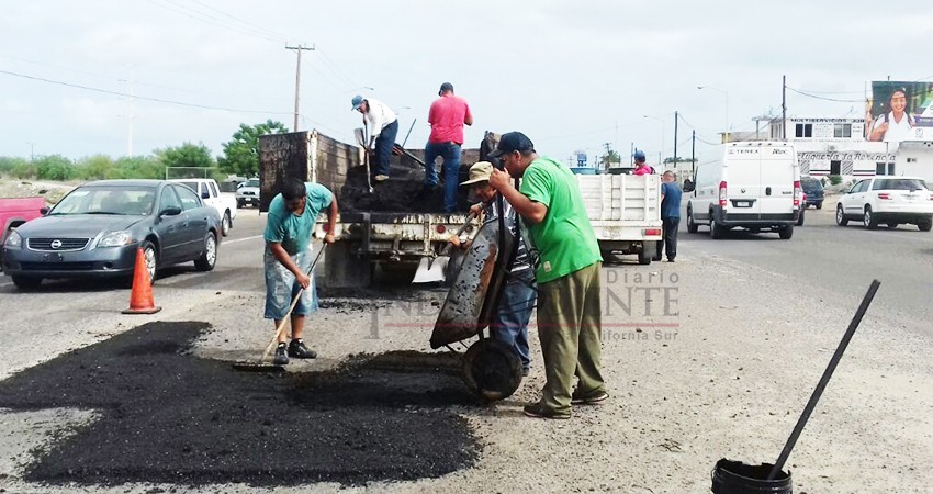 Anuncian 7.5 mdp como presupuesto para bacheo y alumbrado en La Paz