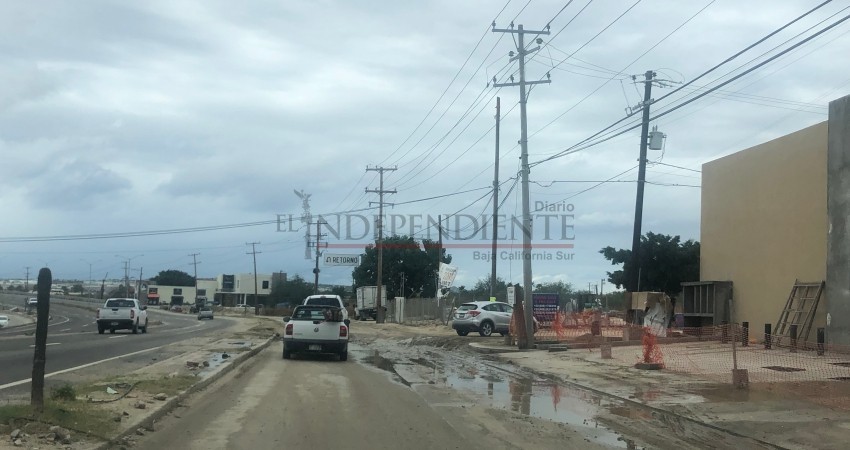 Lluvias deja vialidades de CSL en malas condiciones