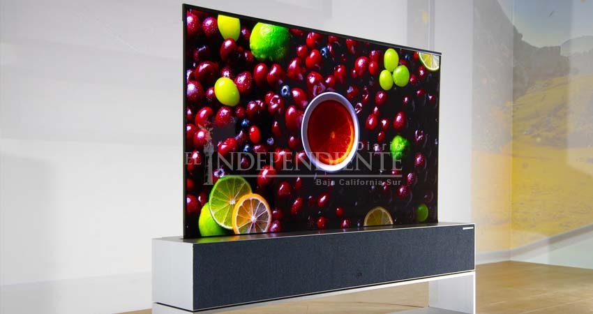 LG presenta la primera televisión enrollable