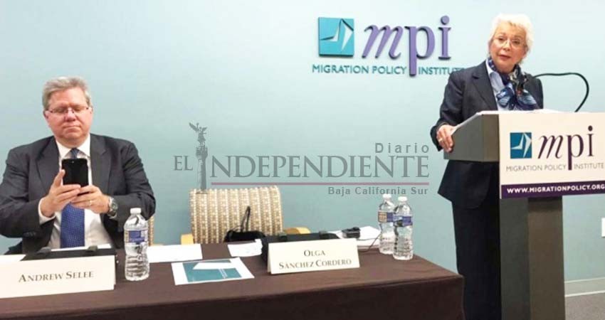 Al alza, problema migratorio, afirma Sánchez Cordero en EU