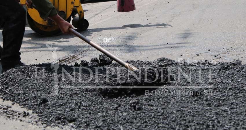 Intensificarán programa de bacheo el Ayuntamiento de La Paz