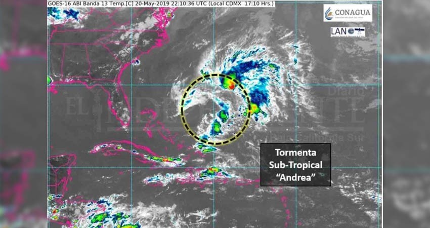 Se forma la tormenta subtropical Andrea en el Atlántico