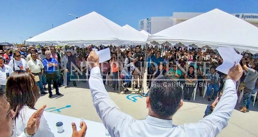 Rompió líder sindical compromiso firmado por alcalde de La Paz