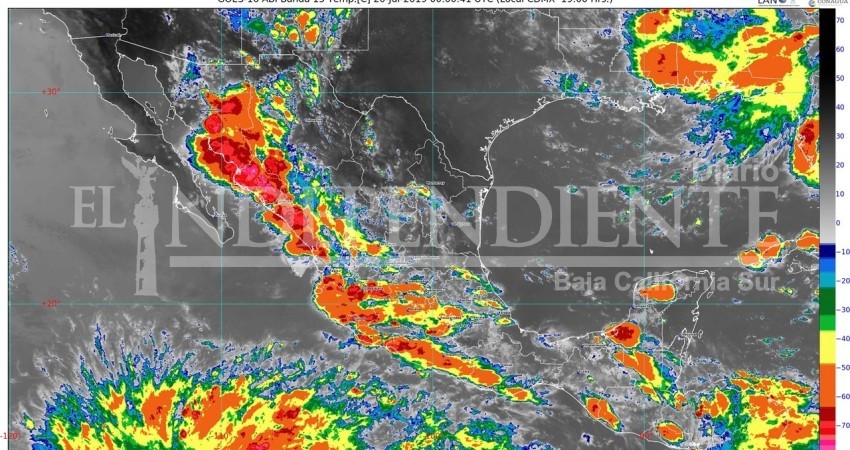 Lluvias e intervalos de chubasco pronostica el SMN para este fin de semana en BCS